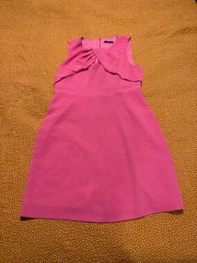 Trina Turk Bright Pink Sleeveless Mini Dress with Ruffle Detail